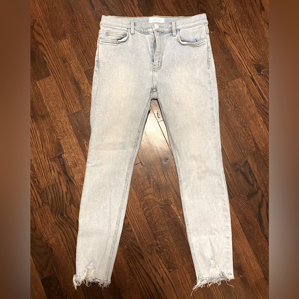 Current Elliot Light Wash Skinny Crop Jeans Size 30